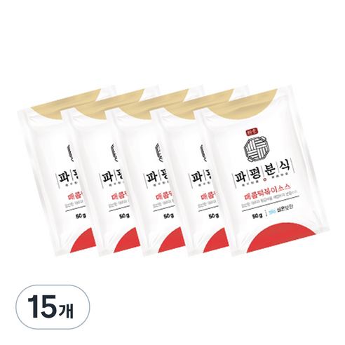 파평분식 떡볶이 소스 분말 매콤한맛, 50g, 15개