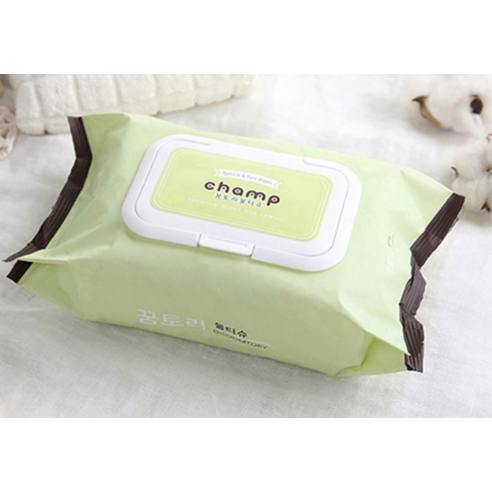 촉촉함과 안심을 더한 엠보싱 물티슈, 꿈토리 뉴 가득찬 챔프