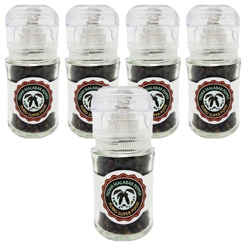 푸리오 인도 말라바르산 통흑후추, 35g, 5개