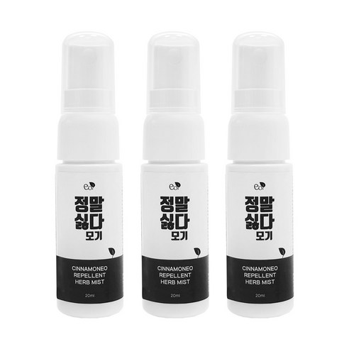 시나몬이오 정말싫다 모기 스프레이, 20ml, 3개