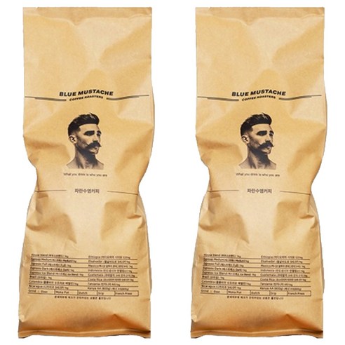 파란수염 에스프레소 Dark, 1kg, 홀빈(분쇄안함), 2개