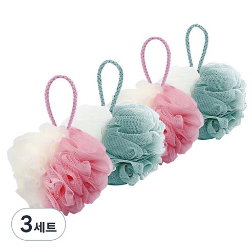 더자카 투톤 샤워볼 컬러 세트, 혼합색상, 4개입, 3세트