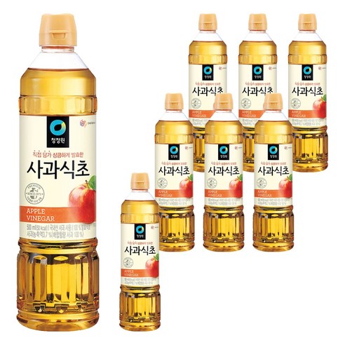 청정원 사과식초, 500ml, 8개