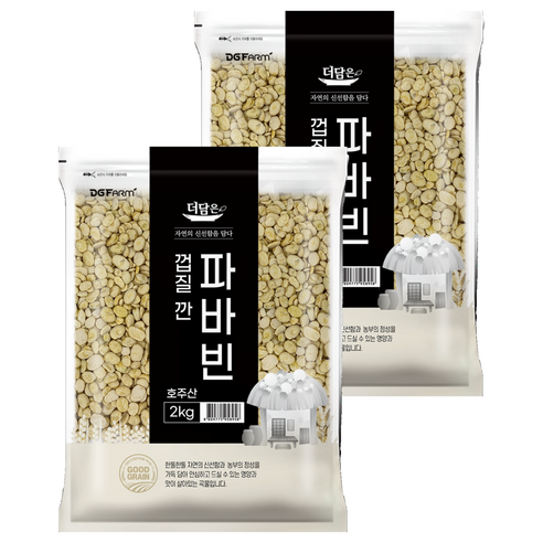 더담은 껍질 깐 파바빈, 2kg, 2개