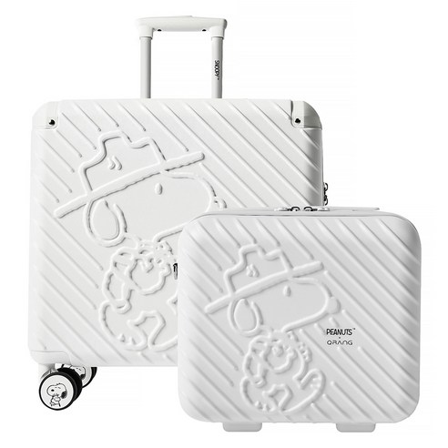 여행, 더 이상 짐과의 전쟁이 아니에요! 스타일과 실용성을 모두 잡은 스누피 캐리어 세트 스누피캐리어