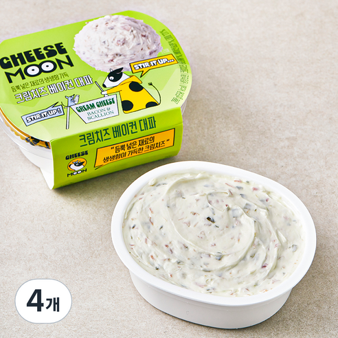 치즈문 크림치즈 베이컨 대파, 200g, 4개