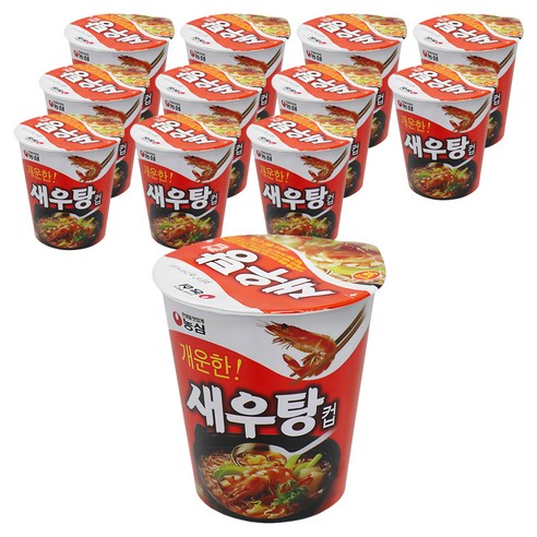 농심 새우탕컵 67g, 12개
