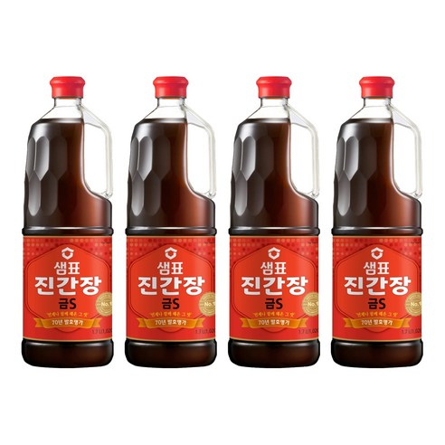 샘표 진간장 금S, 1.7L, 4개