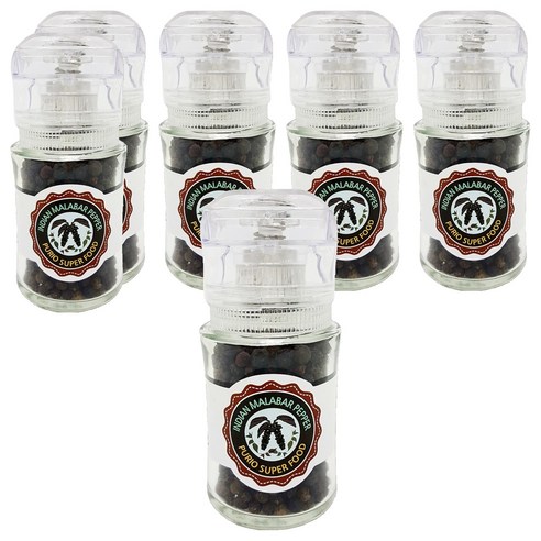 푸리오 인도 말라바르산 통흑후추, 35g, 6개