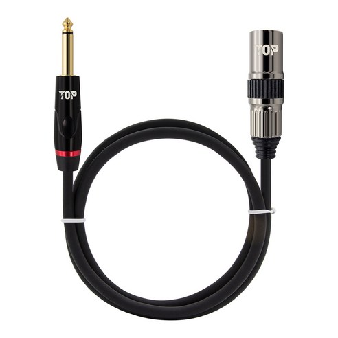 HDTOP 국산 5.5 모노 to XLR 수 변환 마이크 케이블, HT-TP304-1M, 혼합색상