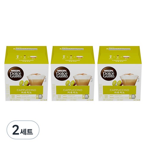 네스카페 돌체구스토 카푸치노 커피캡슐 6.3g x 24p + 밀크캡슐 17g x 24p, 186.4g, 6개