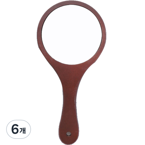 더블제이 우드 메이크업 손거울 A타입, 월넛, 6개