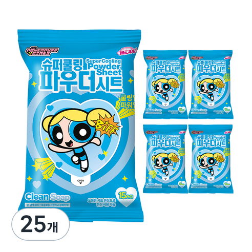 미스사사 슈퍼쿨링 파우더 시트 데오드란트, 87g, 25개