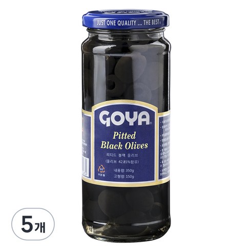 고야 피티드 블랙 올리브 절임, 350g, 5개