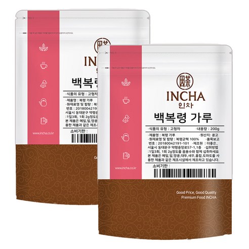 인차 백복령분말, 200g, 2개