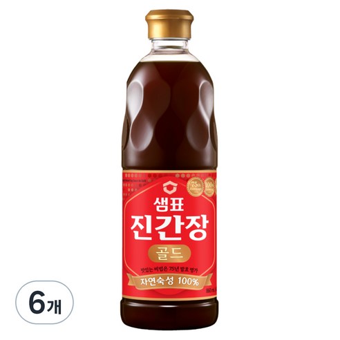 샘표 진간장 골드, 860ml, 6개