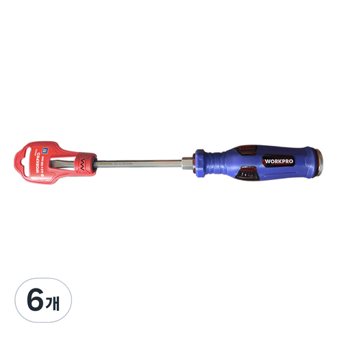 워크프로 투명 일자 드라이버 6.5 x 150 mm WP221203, 6개