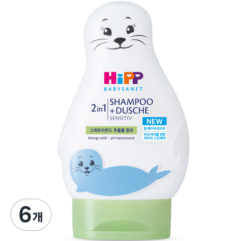 힙 베이비 샴푸 워싱, 6개, 200ml