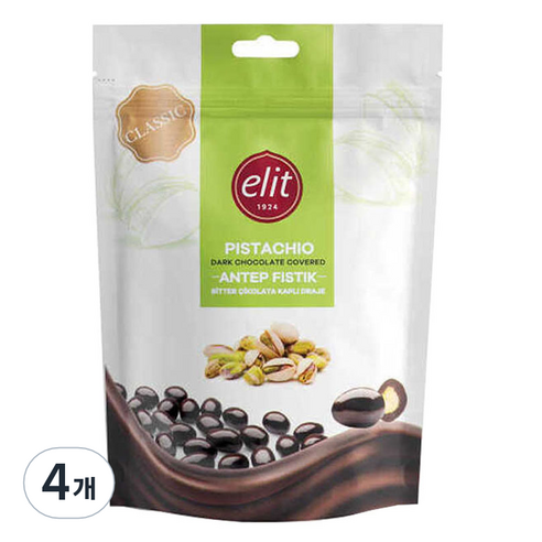 elit 다크초콜릿 커버드 피스타치오, 125g, 4개