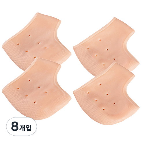 라이프플러스 실리콘 뒤꿈치 보호패드 C21B 살색 구멍있는 두꺼운 패드 2p, 8개입
