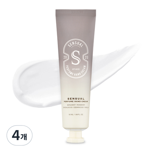 에티에르 관능 퍼퓸 핸드크림 스위트우디향, 50ml, 4개