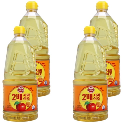 오뚜기 2배 사과식초, 1.5L, 4개