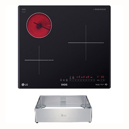 LG전자 DIOS 하이브리드 전기레인지 3구 + 프리스탠딩 8.5cm 세트, BEY3GST2C, 방문설치