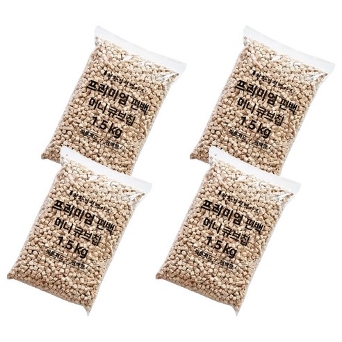 편백아트 프리미엄 편백 미니 큐브칩 혼합색상, 1.5kg, 4개