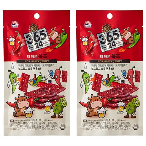 삼육오점이사 해표 365 24 더 매운 육포