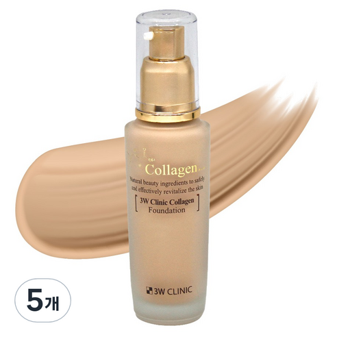 3W클리닉 콜라겐 파운데이션 50ml, 23호 내추럴베이지, 5개