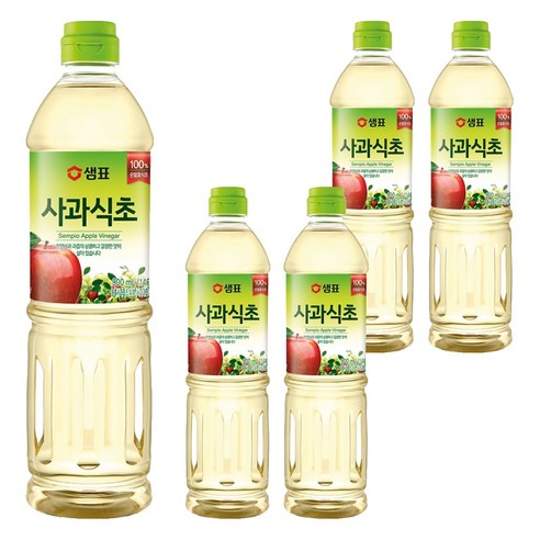 샘표 합성향 없는 사과식초, 900ml, 5개