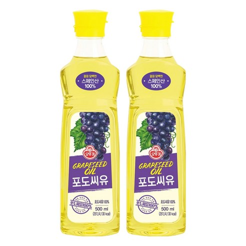 오뚜기 포도씨유, 500ml, 2개