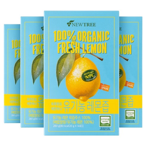 뉴트리 유기농 레몬즙 14p, 280g, 4박스