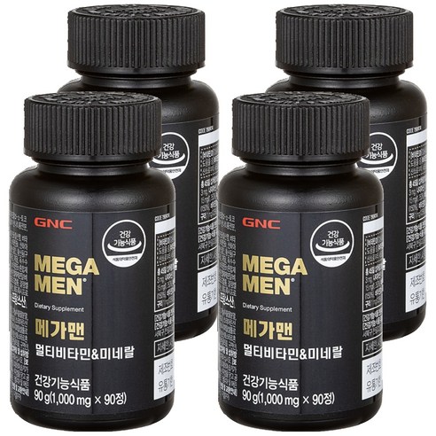 GNCMEGAMEN 멀티비타민 미네랄, 90정, 4개
