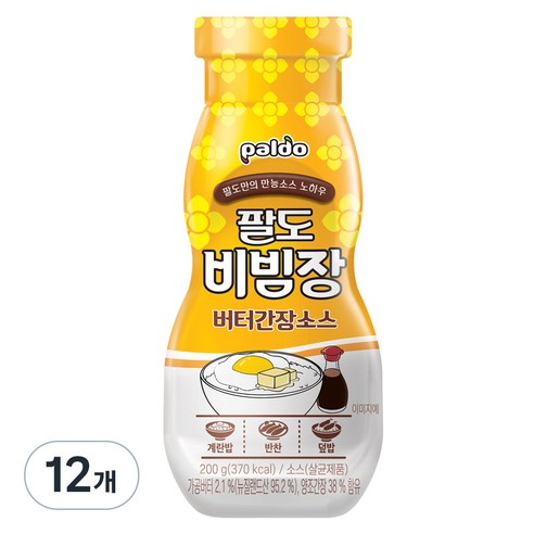 팔도 비빔장 버터간장소스, 200g, 12개