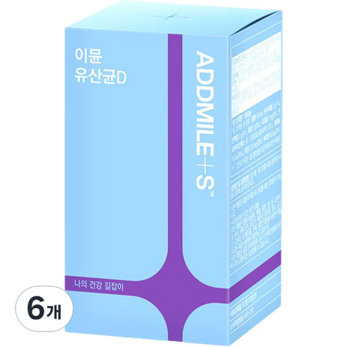 애드마일스 이뮨 유산균D 30p, 60g, 6개, 30정