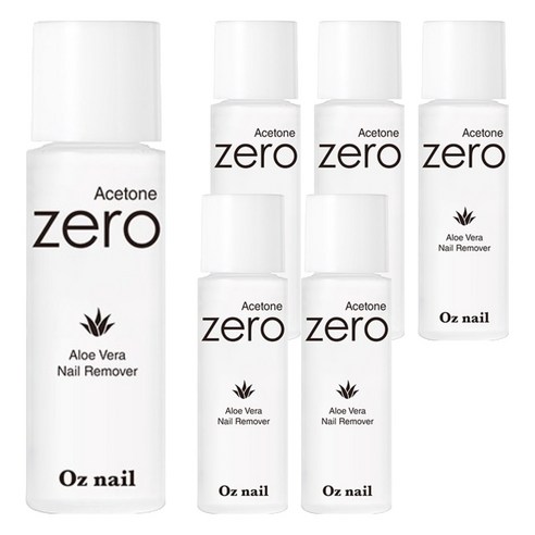 오즈네일 아세톤 제로 알로에 베라 네일 리무버, 6개, 100ml
