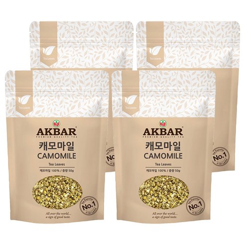 아크바 캐모마일 허브티 잎차, 50g, 1개입, 4개