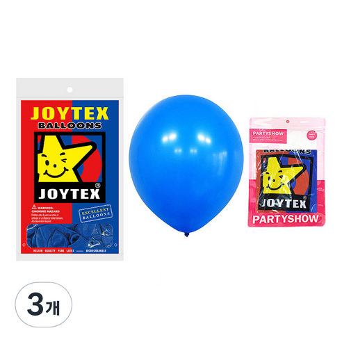 파티쇼 수입 스탠다드 풍선 30cm 100p, 블루, 3개