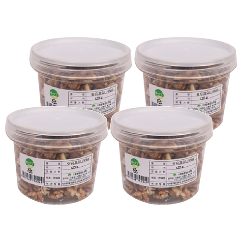 숲자연애 깐호두 제과, 120g, 4개