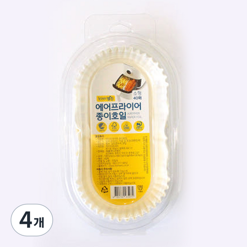 명진 에어프라이어 종이호일, 16.5cm, 40개입, 4개