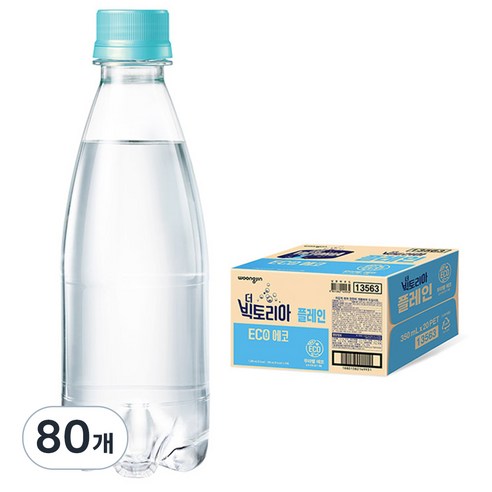 웅진 더빅토리아 플레인 ECO 무라벨 탄산수, 350ml, 80개