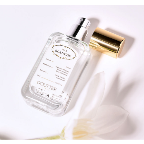 우디/머스크 향계열의 매혹적인 향기로 여성의 우아함과 감각적인 매력을 표현하는 구떼 No 8 블랑쉬 퍼퓸