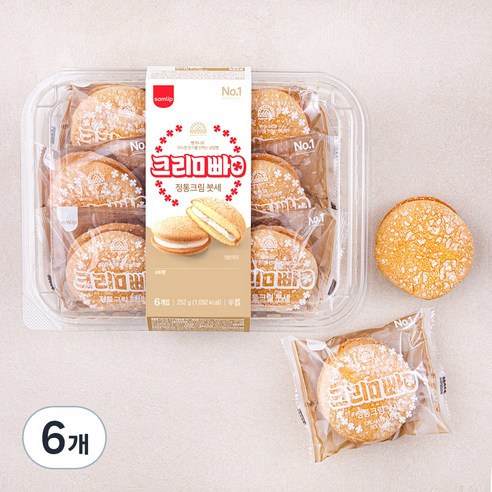 삼립 정통 크림 붓세, 42g, 6개입, 6개