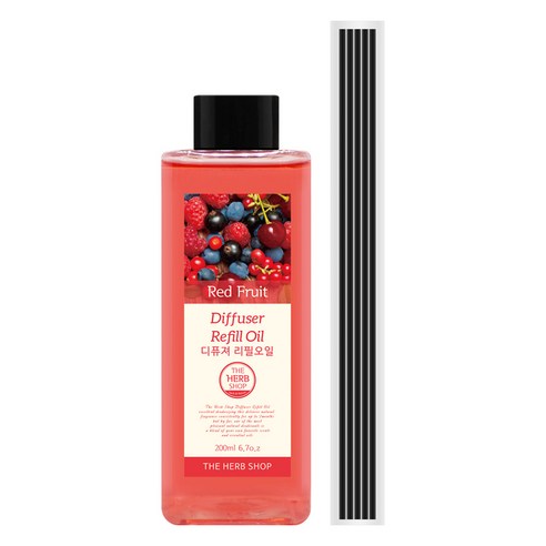 더허브샵 디퓨저 리필 오일, 레드프룻, 200ml, 1세트
