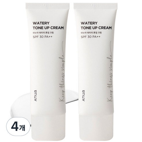 아누아 워터리 톤업 크림 50ml, 4개
