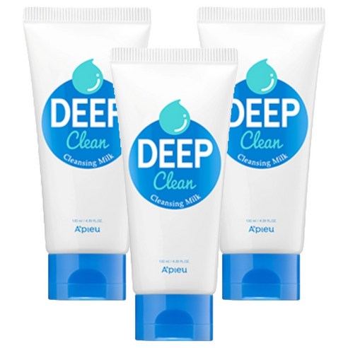 어퓨 딥 클린 클렌징 밀크, 130ml, 3개