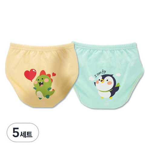 아가짱 프랜들리 6중 배변훈련팬티, 공룡, 펭귄, 5세트