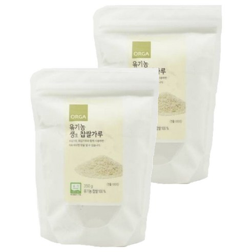 올가홀푸드 유기농 생 찹쌀가루, 350g, 2개