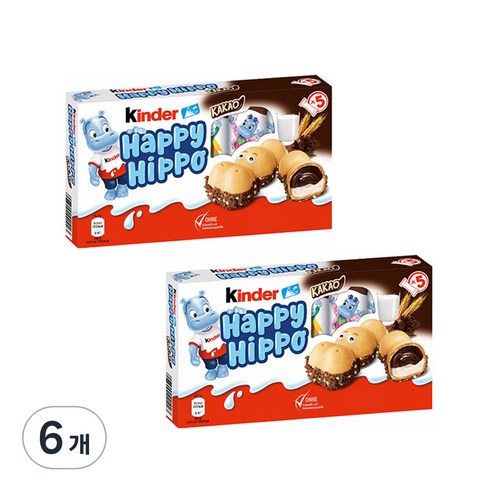 킨더 해피히포 비스켓, 103.5g, 6개